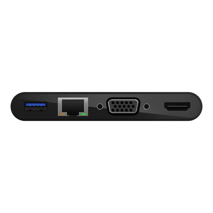 Belkin USB-C 4K HDMI VGA USB A Gigabit Multimedia Adapter Black