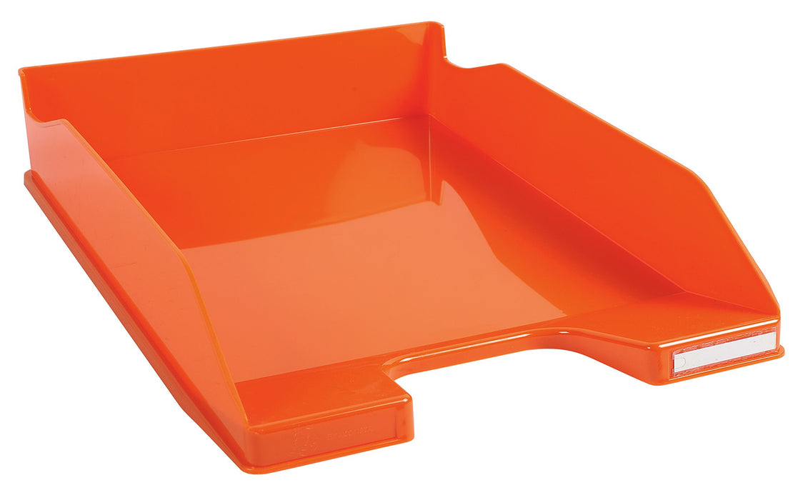 Exacompta Letter Tray Combo Midi Glossy Tangerine Pack of 6