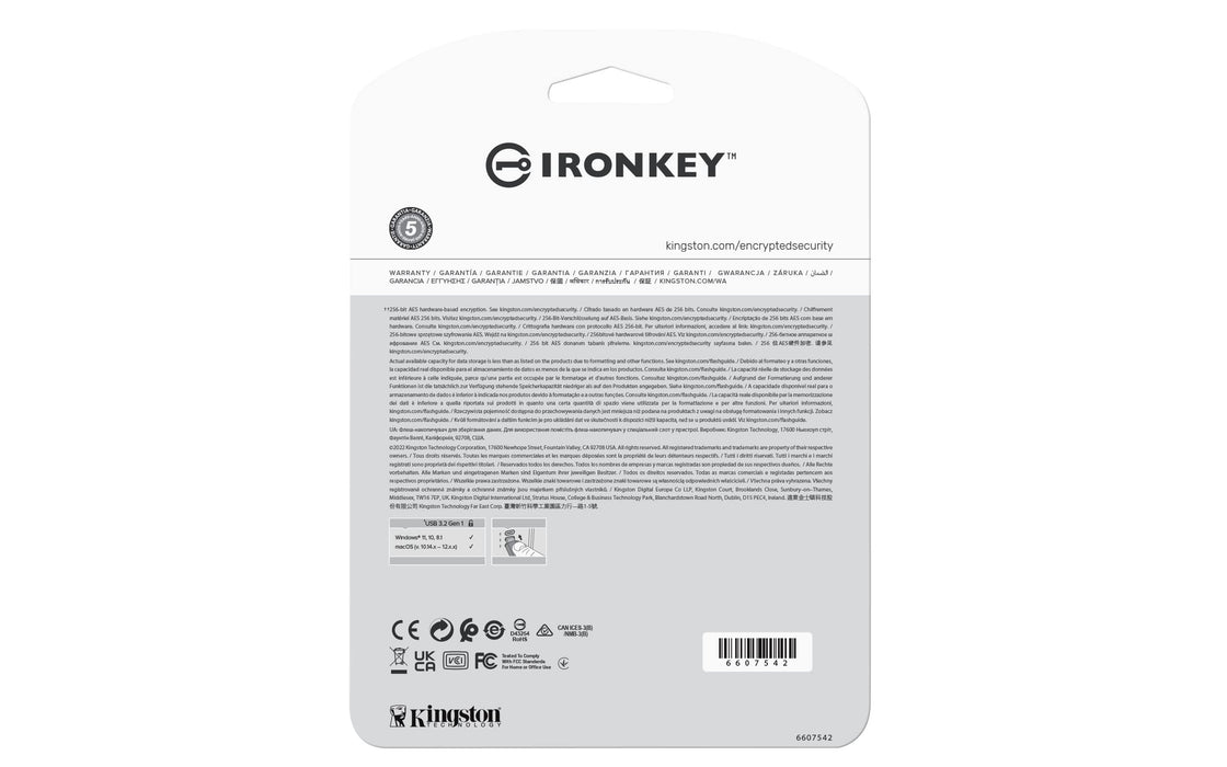 Kingston IronKey Vault Privacy 50C IKVP50C - USB flash drive - encrypted - 512 GB - USB 3.2 Gen 1 - TAA Compliant