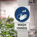 Trodat Health and Safety Sign Wash hands Aluminium 20 x 30 cm