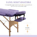 HOMCOM Portable Folding Massage Table, 2 Sections-Purple