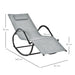 OutSunny Rocking Chair Texteline, Galvanized Metal Grey 1,600 x 790 mm