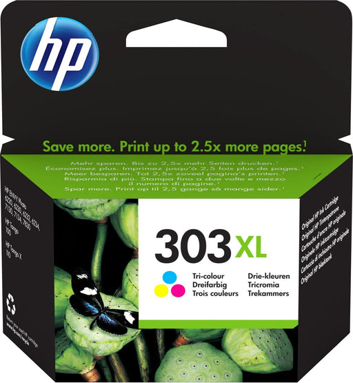 HP 303XL - 10 ml - High Yield - colour (cyan, magenta, yellow) - original - ink cartridge - for ENVY Photo 62XX, Photo 71XX, Photo 7830, ENVY Inspire 72XX, 79XX