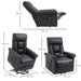 HOMCOM Power Lift Chair Black PU (Polyurethane) Leather, Steel