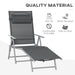 OutSunny Lounge Chair Mesh Sling Fabric Steel Frame 635 x 500 x 1,005 mm Dark Grey