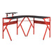 HOMCOM Gaming Desk Metal Red 1,250 x 750 mm