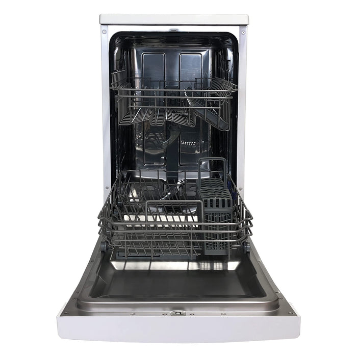 Statesman Slimline FD10PW Dishwasher 6 Wash program Metal White