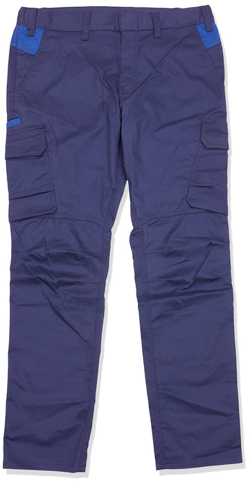 BLÅKLÄDER Trousers 14441832 Cotton, Elastolefin, PL (Polyester) Navy Blue, Cornflower Blue Size 36R