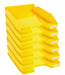 Exacompta Letter Tray Combo Midi Glossy Yellow Pack of 6