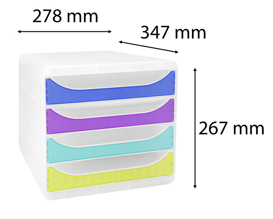 Exacompta Drawer Unit Chromaline Plastic Assorted