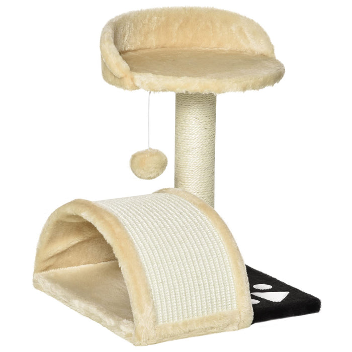 PawHut Cat Tree Beige 360 mm x 360 mm x 440 mm