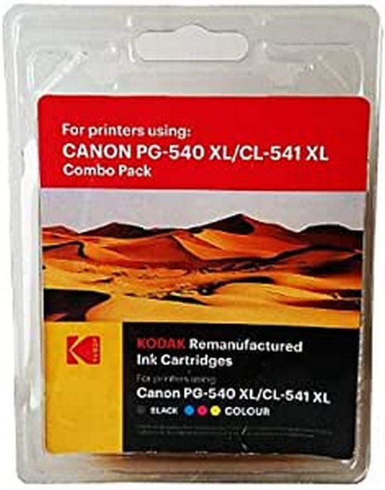 Kodak Ink Cartridge Compatible with Canon PG-540XL CL-541XL Black, Cyan, Magenta, Yellow Pack of 2