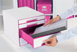 Leitz WOW Drawer Unit 4 52132023 A4+ Plastic Pink 28.7 x 36.3 x 27 cm