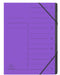 Exacompta Multipart File 540708E A4 Mottled Pressboard Purple 24.5 (W) x 0.5 (D) x 32 (H) cm Pack of 10