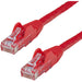 StarTech.com 100ft CAT6 UTP Red Snagless Gigabit Ethernet Cable ETL Verified