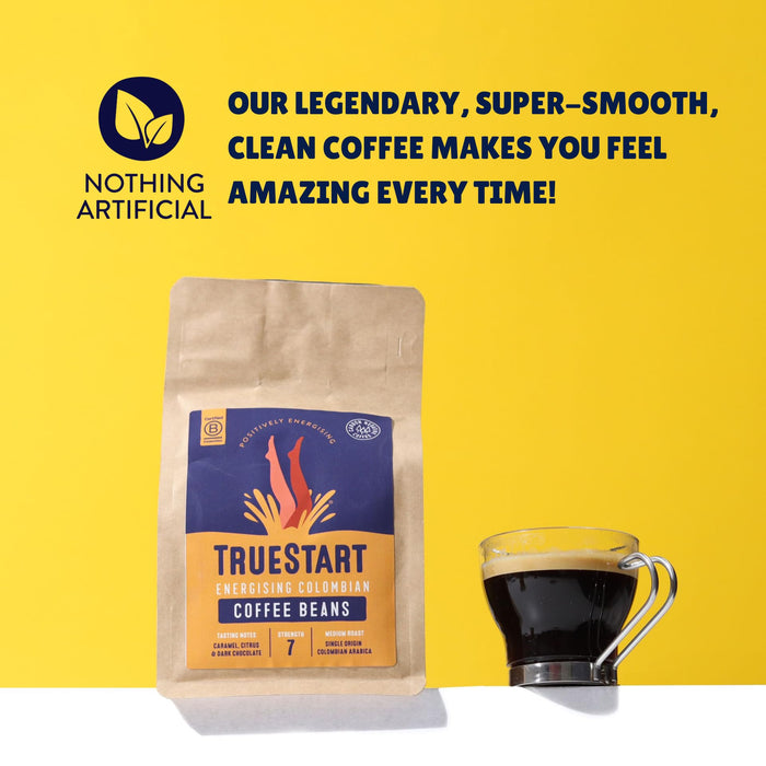 TrueStart Energising Colombian Coffee Beans Bags Medium 1 kg