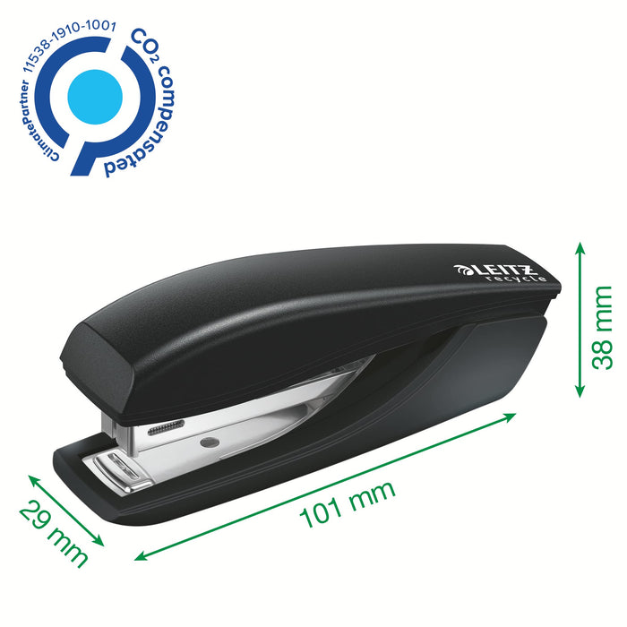 Leitz NeXXt Recycle Mini Stapler 10 Sheets Black - 56170095