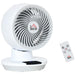 HOMCOM Desk Fan Non Height Adjustable 45 W ABS (Acrylonitrile Butadiene Styrene) White 20.2 x 20.2 x 28.2 cm