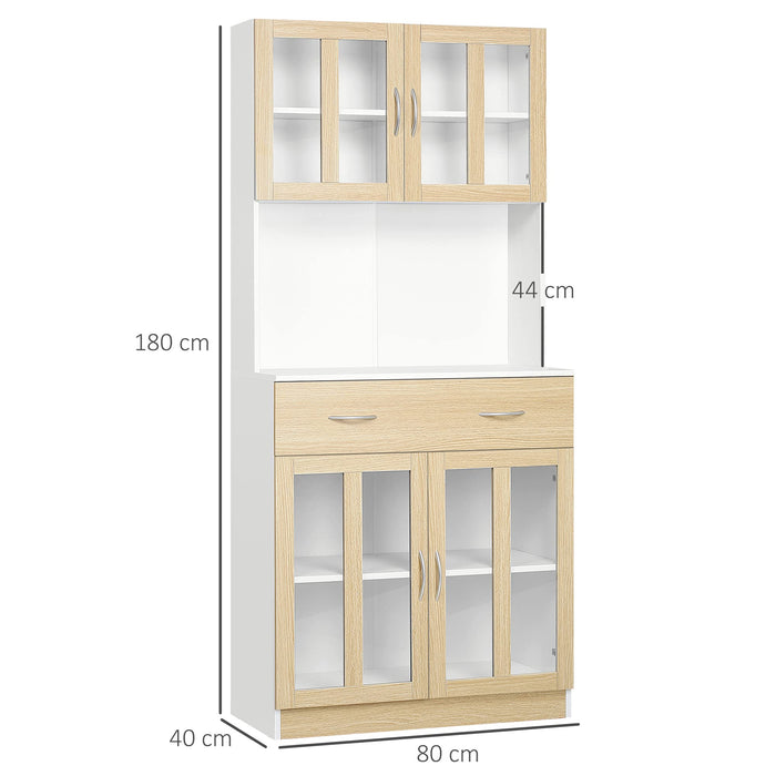 HOMCOM Kitchen Cabinet Brown 400 x 1,800 mm