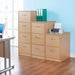 Dams Filing Cabinet with 4 Lockable Drawers Deluxe 480 x 650 x 1360mm Beech