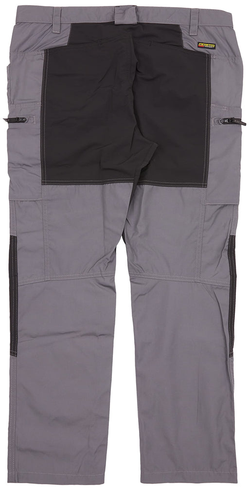 BLÅKLÄDER Trousers 14591845 Cotton, PL (Polyester) Mid Grey, Black Size 46R