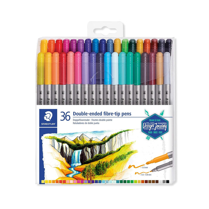 STAEDTLER Double Ended Felt Tip Pens Design Journey Assorted Pack of 36