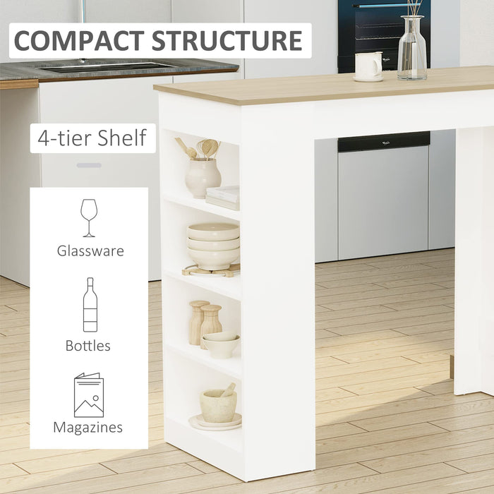 HOMCOM Table 835-494ND Natural Wood