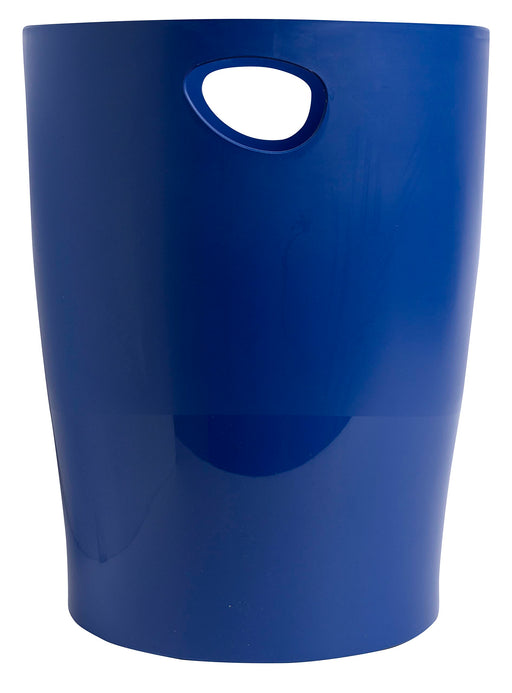 Exacompta Bee Blue 15 Litre Waste Bin 263 x 263 x 335mm Navy Blue (Each) - 45303D