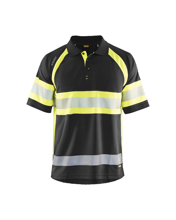 BLÅKLÄDER Polo Shirt 33381051 PL (Polyester) Black, Yellow Size XL