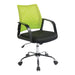 Nautilus Designs Ltd. Medium Mesh Back Task Operator Armchair with Chrome Base Green