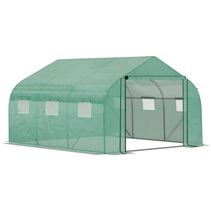 OutSunny Polytunnel Greenhouse 3.5 x 3 x 2 m