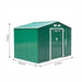 OutSunny Garden Shed Storage Outdoors Water proof Green 1910 mm x 2770 mm x 1920 mm