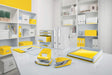 Leitz WOW Cube Desk Drawer Filing Unit Dual Colour 5 Drawers A4 White, Yellow 28.7 x 27 x 36.3 cm