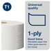 Tork T1 Universal Recycled Toilet Roll 1 Ply 110162 6 Rolls of 2500 Sheets