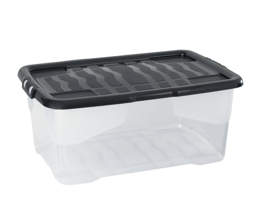 Storage Box Curve 42 L Transparent Polypropylene 60 x 40 x 25 cm