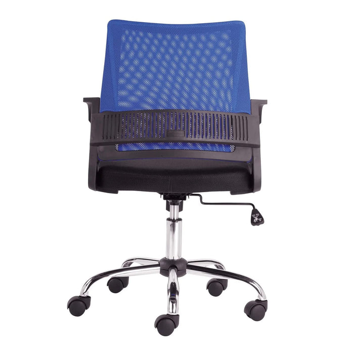 Nautilus Designs Ltd. Medium Mesh Back Task Operator Armchair with Chrome Base Green