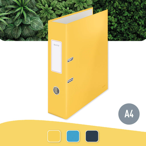 Leitz Lever Arch File 180 Cosy A4 80mm Warm Yellow PK6 - 10610019