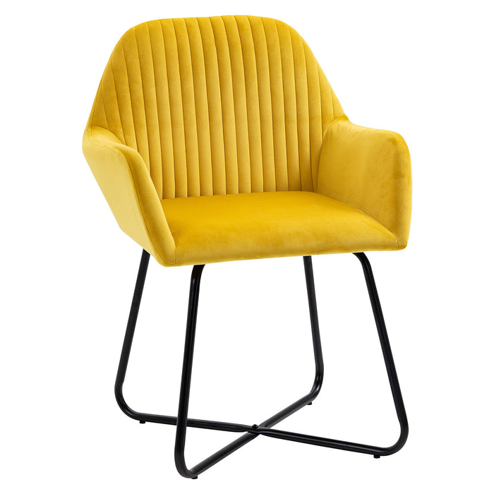 HOMCOM Accent Chair 839-128V70YL Yellow