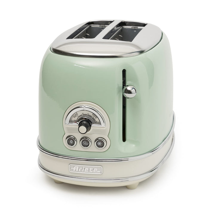 Ariete Toaster 2 Slices Stainless Steel Vintage 810W Green