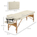 HOMCOM Portable Folding Massage Table, 2 Sections-Cream