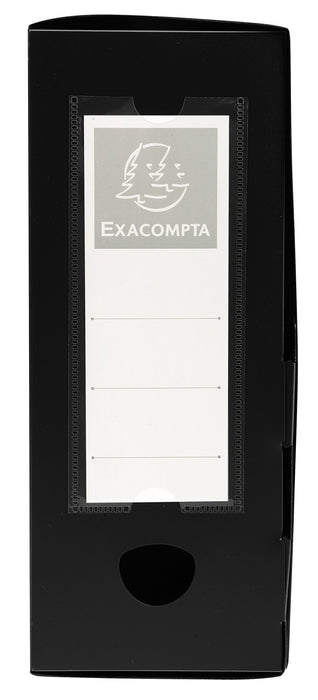 Exacompta Transfer Files 59931E A4 Black Polypropylene 2.5 x 3.3 cm Pack of 10