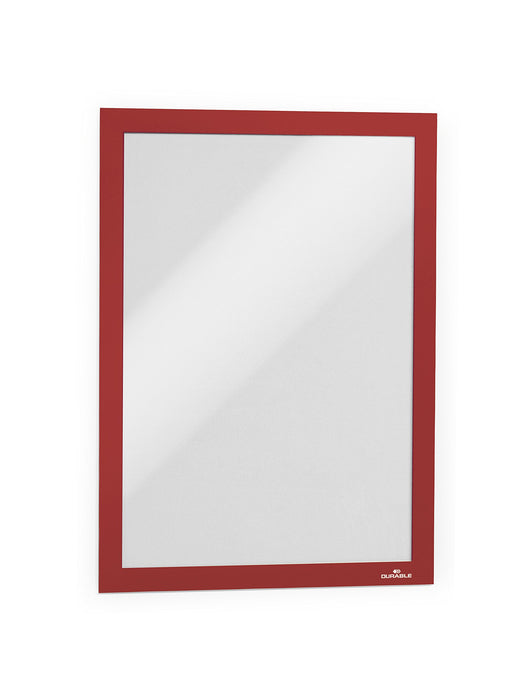 DURABLE DURAFRAME A4 Display Frame Adhesive, Magnetic Red 4882-03 Pack of 10