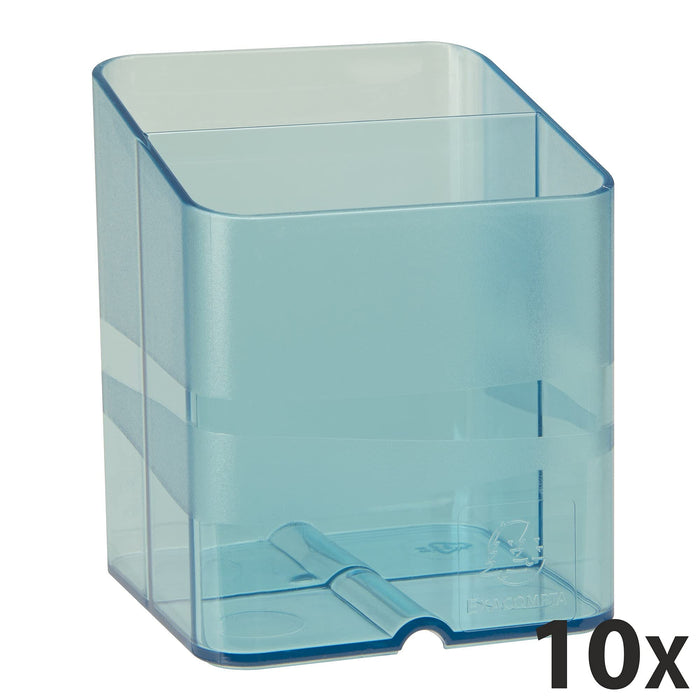 Exacompta Chromaline Pen Box Plastic Turquoise 7.4 x 7.4 x 9.3 cm