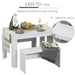 HOMCOM Dining Set For Small Spaces White