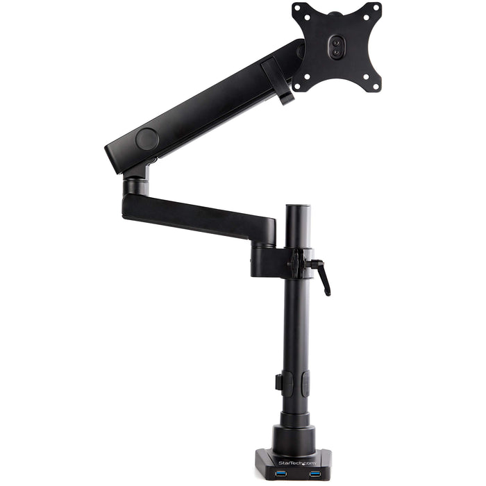 StarTech.com Pole Desk Mount Monitor Arm with 2x USB 3.0 Ports for up to 34 Inch Monitors