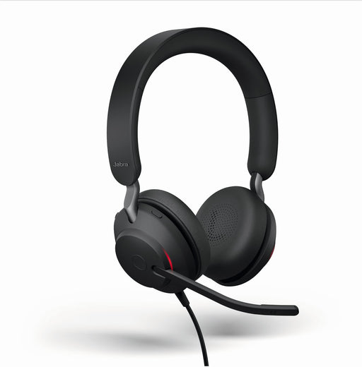 Jabra Evolve2 40 SE UC Stereo - Headset - on-ear - wired - USB-C - noise isolating - Optimised for UC