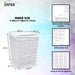 ARPAN Laundry Basket Wicker CL-11-001L White 53 x 54 cm