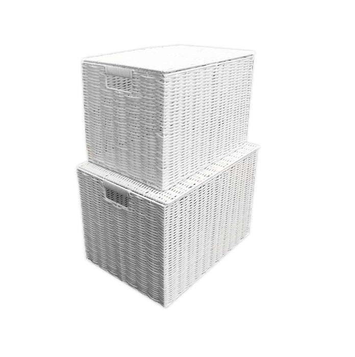 ARPAN Laundry Basket Plastic WB-9688S2 White 37 x 26 x 26 cm