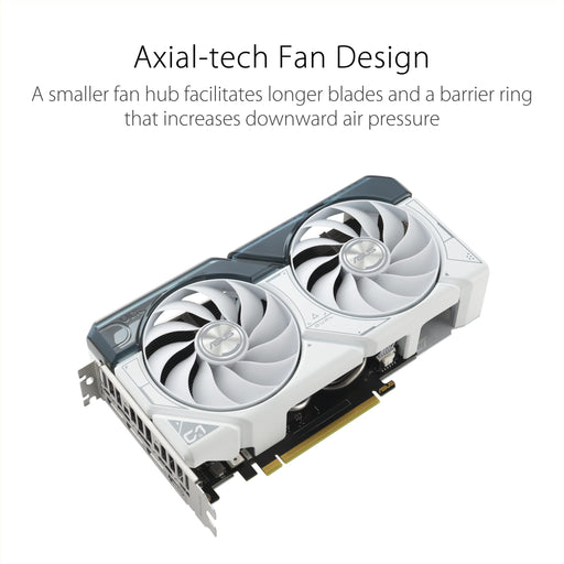 ASUS Dual GeForce RTX 4060 Ti 8GB - White OC Edition - graphics card - GeForce RTX 4060 Ti - 8 GB GDDR6 - PCIe 4.0 - HDMI, 3 x DisplayPort - white