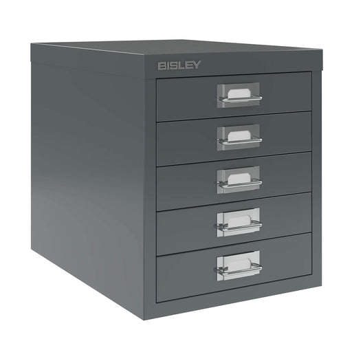 Bisley MultiDrawer Steel Desktop Drawers 5 Drawers No 279 x 380 x 325 mm Anthracite Grey